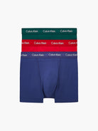 Calvin Klein Men's - 3 Pack Cotton Stretch Trunks - Green / Grape / Blue