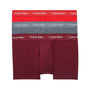 Calvin Klein 3 Pack Low Rise Trunks Men's  – Wave Light Red / Pewter / Winterberry
