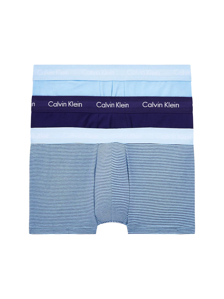 3 PACK LOW RISE TRUNKS - COTTON STRETCH