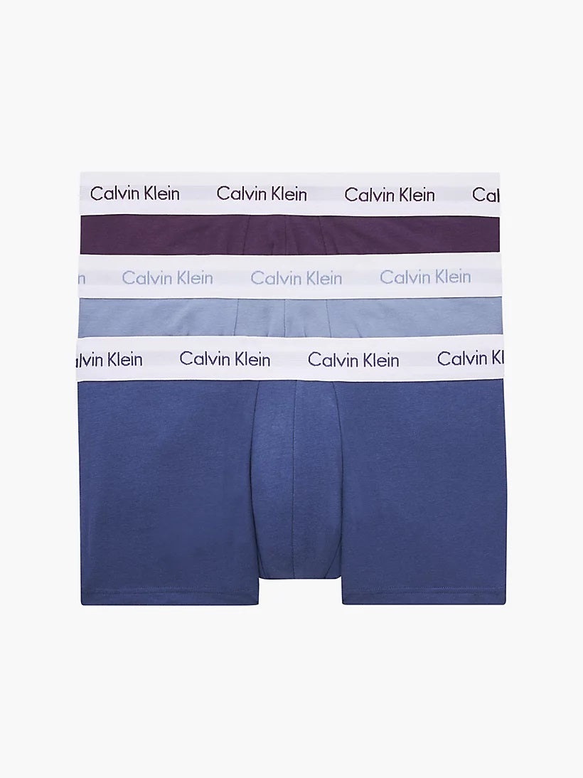 Calvin Klein - 3 Pack Low Rise Trunk - Purple / Sea Tropic / Seashore