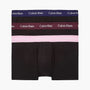 Calvin Klein - 3 Pack Low rise Trunks -  Black with Grape /Pale/Purple Waistband