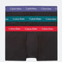 Calvin Klein 3 Pack Low Rise Trunks - Cotton Stretch  - Cotton Stretch - B-Maya Blue/ Soft Grape/ Rustic Red