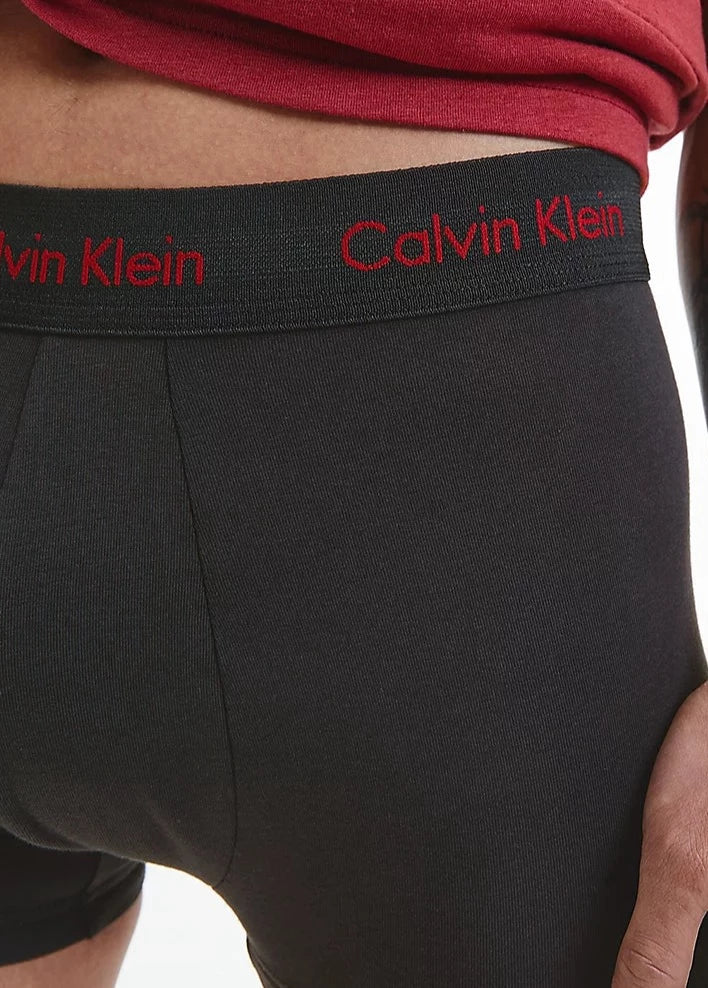 Calvin Klein 3 Pack Low Rise Trunks – Cotton Stretch , Black