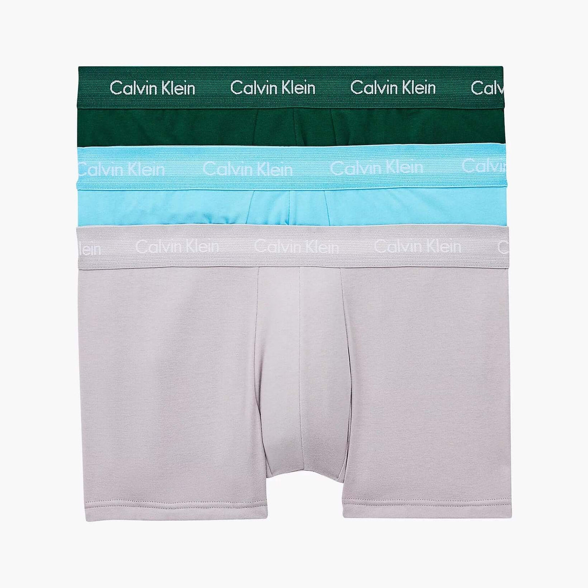 Calvin Klein 3 Pack Low Rise Trunks Men's – JADE SEA/ SKY HIGH/ SLEEK ...