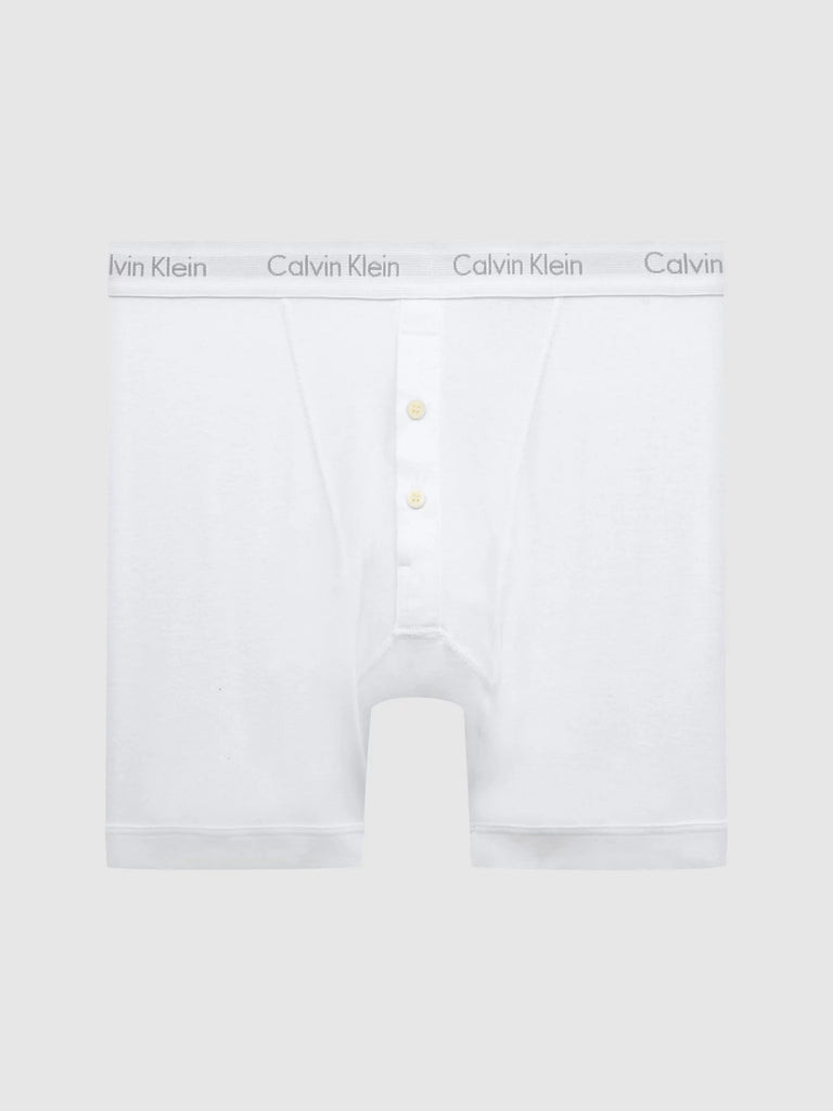 Calvin Klein Boxer Brief with Button Fly – White