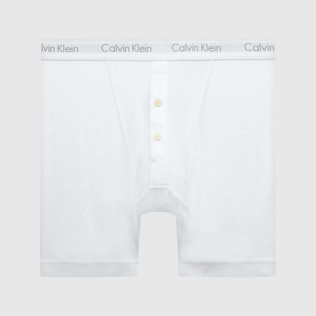 Calvin Klein Cotton Boxer Brief with Button Fly - 100% Cotton | Trunks ...