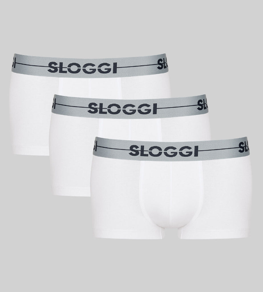 Sloggi Men GO- 3-Pack Low Rise Hipster Boxers, Black/Grey/White - Pants