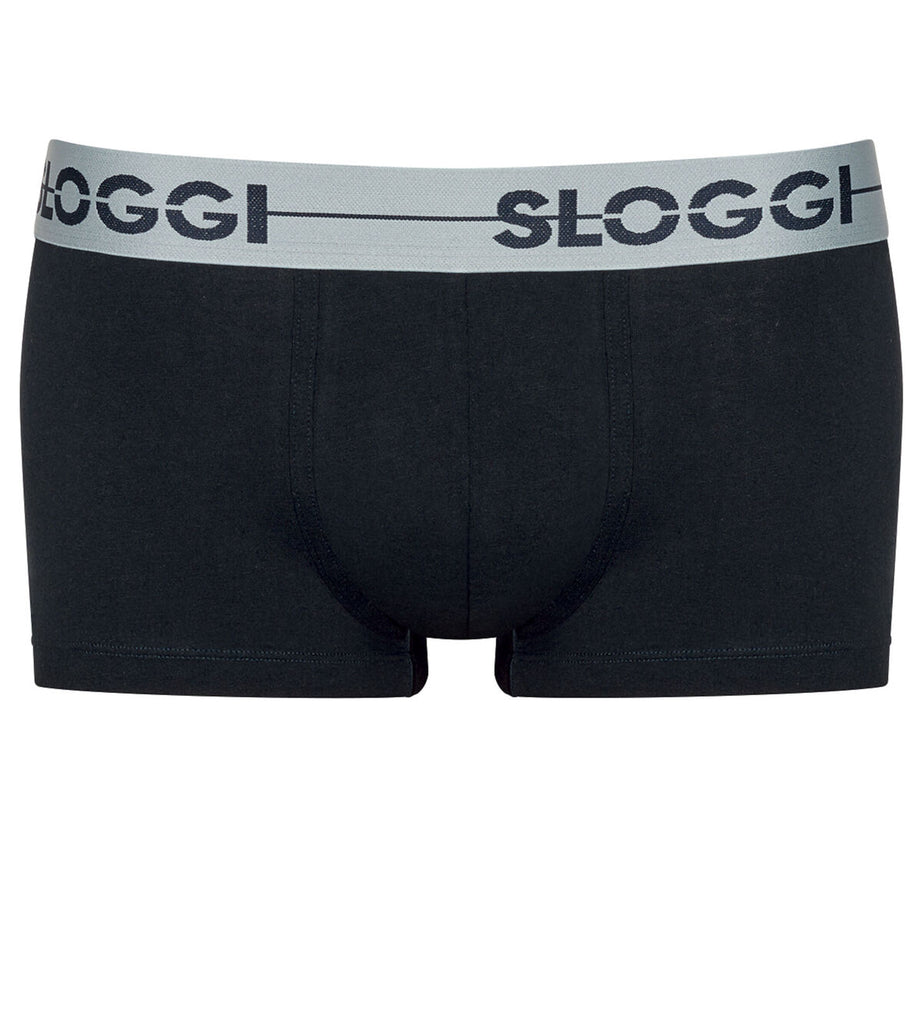 Sloggi Men GO- 3-Pack Low Rise Hipster Boxers, All Black - Pants