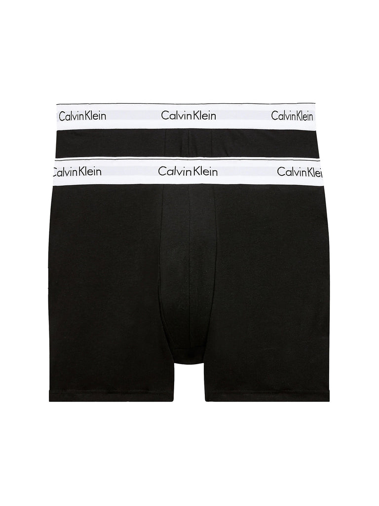 Calvin Klein 2 Pack Boxer Briefs Longer Legs MODERN COTTON Black