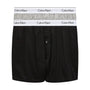 Calvin Klein 2 Pack Slim Fit Woven Boxers 100% Cotton - Black/Grey Heather
