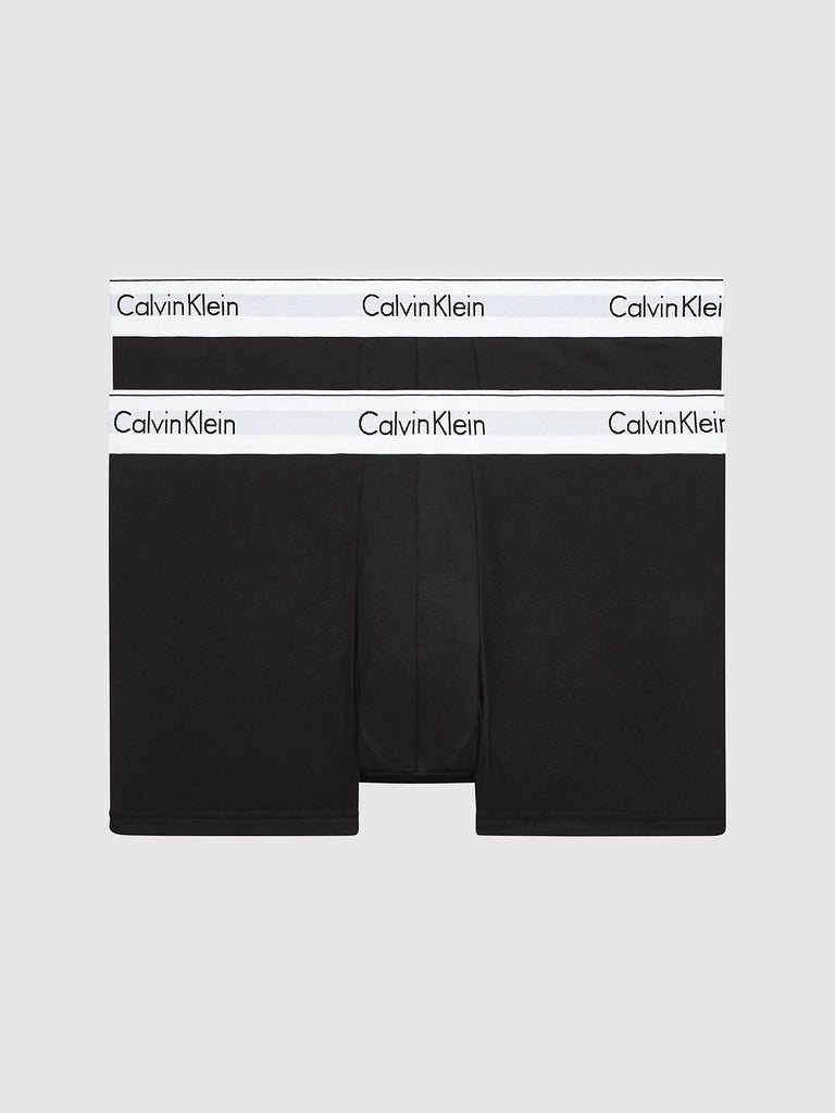 Calvin Klein 2 Pack Low Rise Trunks- Modern Cotton - BLACK