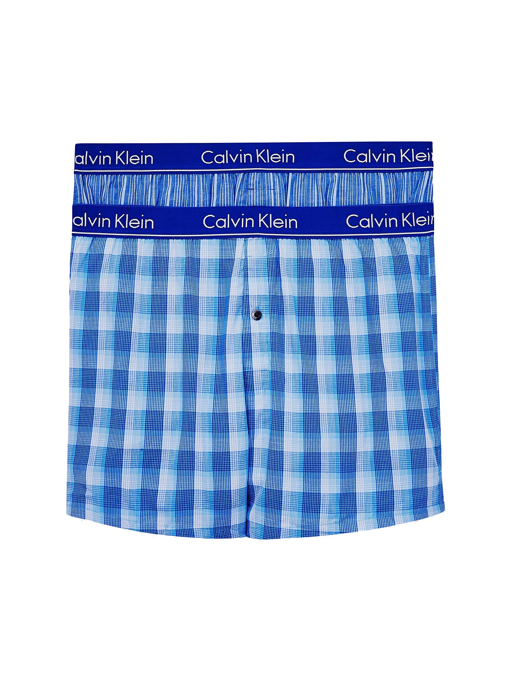 Calvin Klein 2 Pack Slim Fit Boxers : LARK PLAID ATALNTIS - GALLAGH