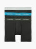 Calvin Klein - 3 Pc Boxer Briefs Cotton Stretch - Black with Contrast Waistband