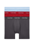 Calvin Klein 3 PACK BOXER BRIEFS - COTTON STRETCH - ( IRON GATE/ SCOOTER/ WEDGEWOOD )