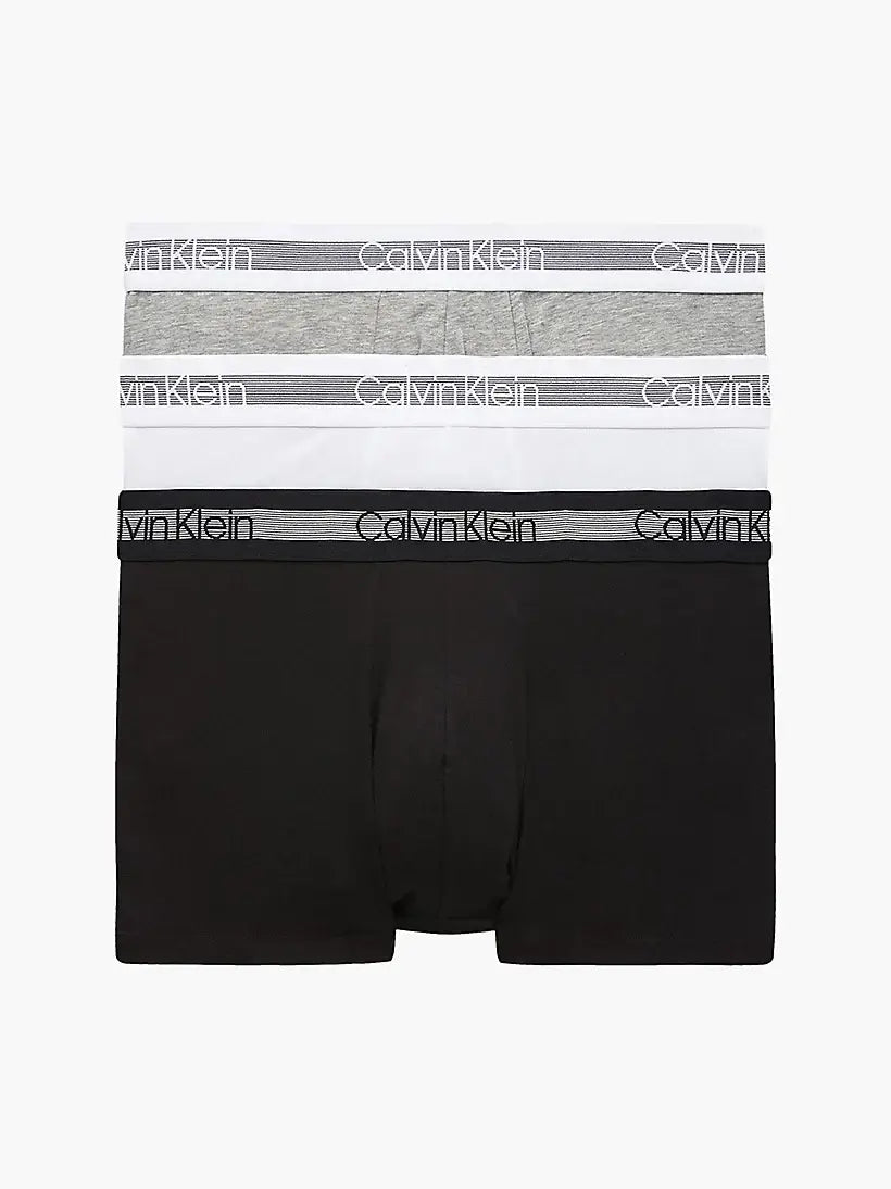 Calvin Klein 3 Pack Cooling Trunks - Black / White / Grey