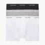 Calvin Klein 3 Pack Pure Cotton Classic Fit Trunks - Black/White/Grey Heather