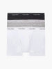 Calvin Klein 3 Pack Pure Cotton Classic Fit Trunks - Black/White/Grey Heather