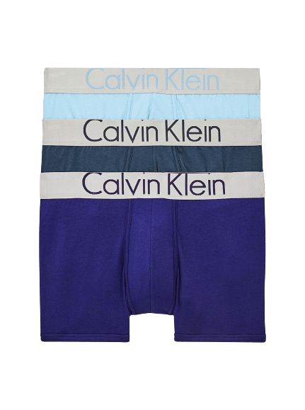 Boxer shorts Calvin Klein Reconsidered Steel Cotton Boxer Brief 3-Pack  Black/ Grey Heather