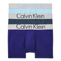 Calvin Klein 3 Pack Trunks- Steel Cotton ( Hemisphere / Hydrangea / Purple Fuss )