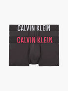 Calvin Klein 2 Pack Low Rise Trunks - Intense Power ( Black - Strawb Shake / White Waistband )