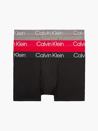 Calvin Klein 3 Pack Modern Structure Trunk -   Black/ Exact/ Faded Grey