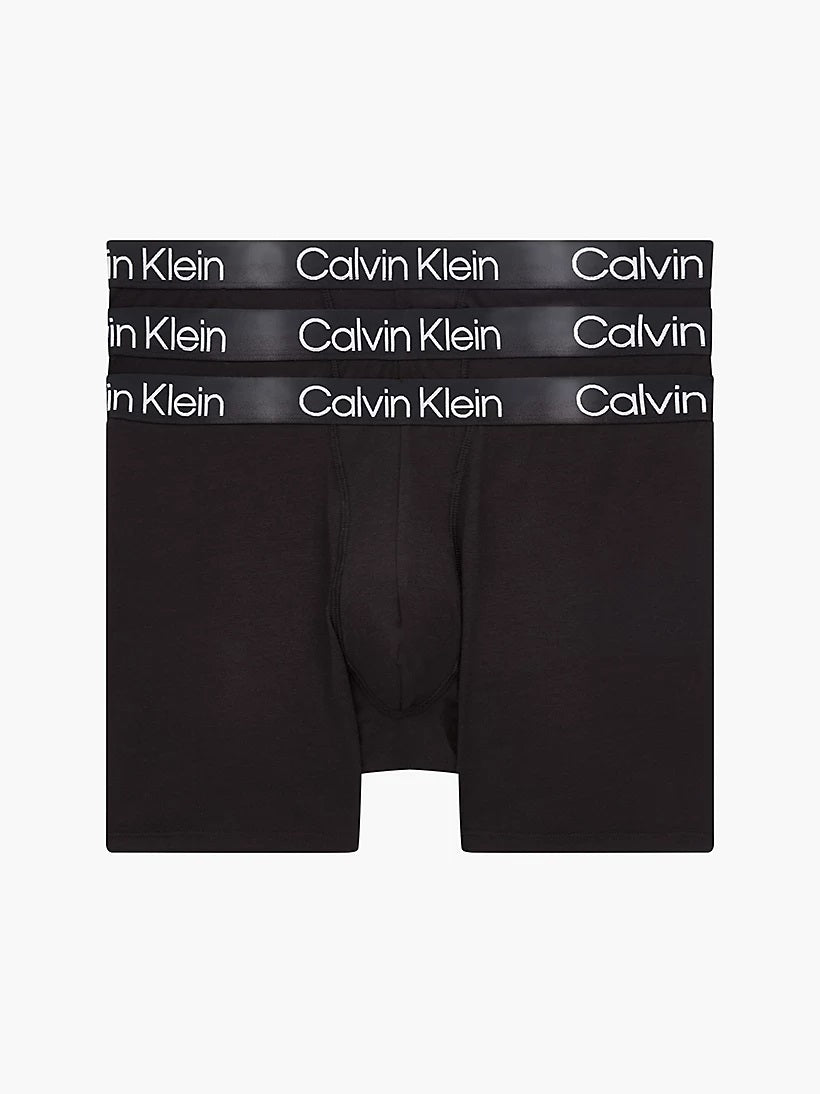 Calvin Klein 3 Pack Modern Structure Boxer Briefs - Black