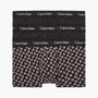 Calvin Klein 3 Pack Low rise Trunks - Cotton Stretch ( Black / Black / Dreamy Star Print )