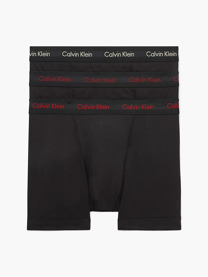Calvin Klein 3 Pack Cotton Stretch Trunks - Black Multi