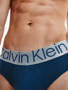 Calvin Klein Steel Cotton Hip Briefs, Pack of 3, Grey Sky / Berry Sangria / Lake Crest