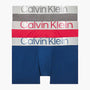 Calvin Klein - 3 Pack Trunks Steel Cotton - Grey/Berry/Blue