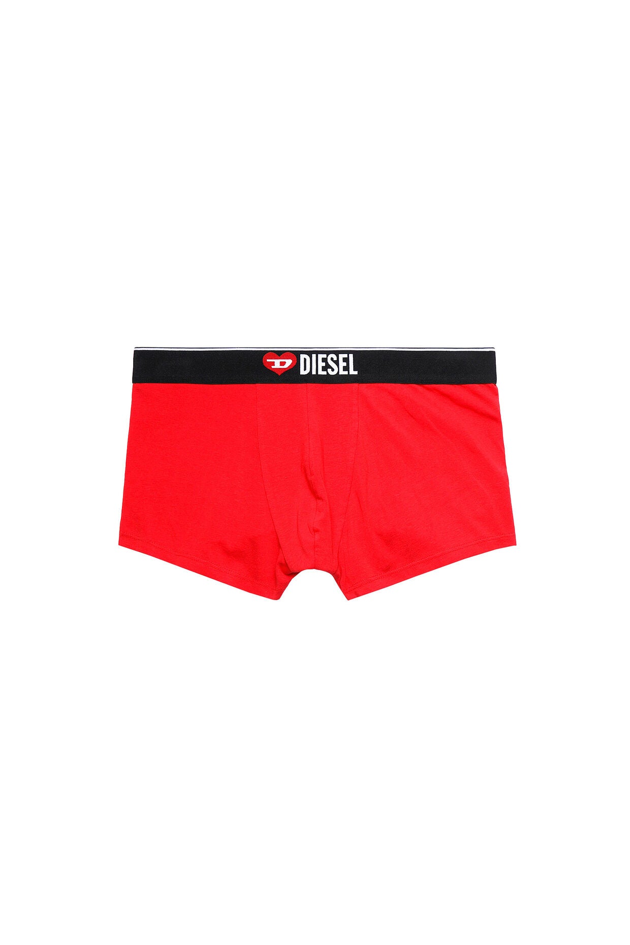 Diesel Umbx-Damien Three-Pack Trunks with heart logo - Black / Grey / Red