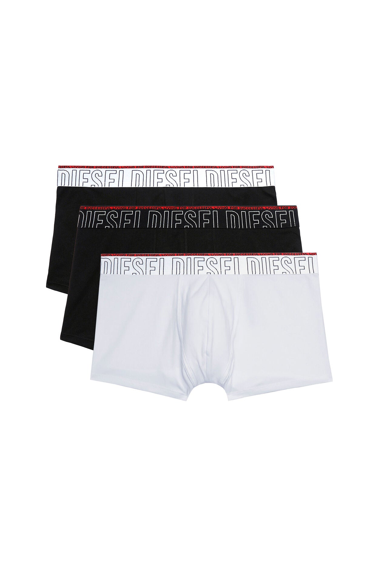 Diesel Umbx-Damien Three-Pack Trunks - Black / White