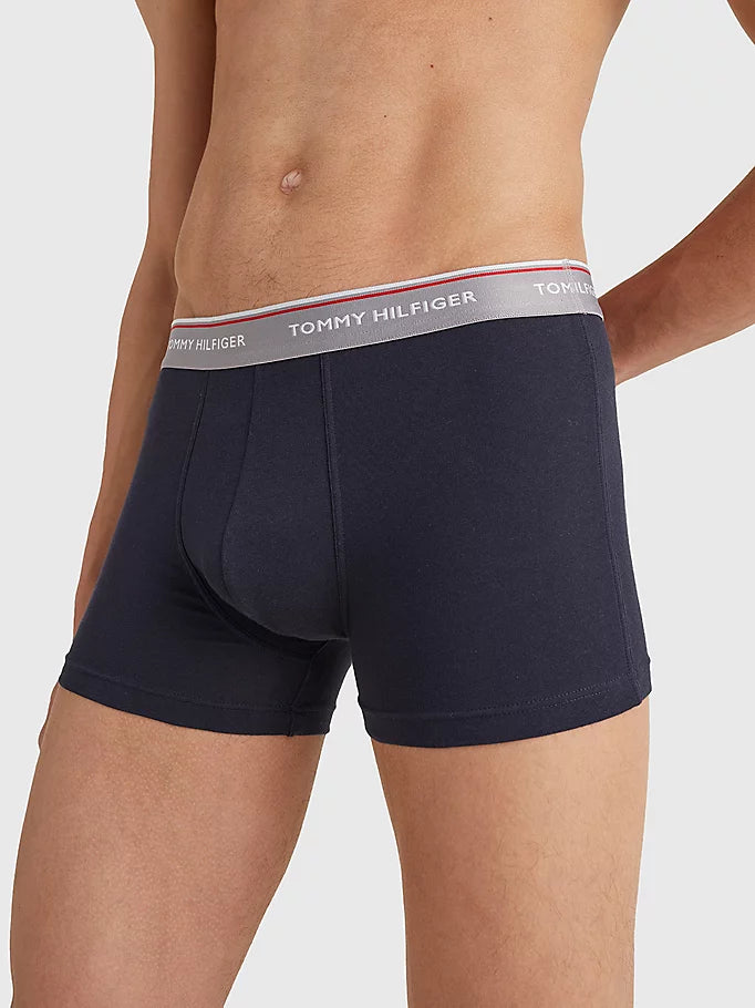 Tommy Hilfiger - 3 Pack Essential Trunks - Blue with Contrast Waistband