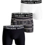 Björn Borg Essential Boxer 3 Pack- Black, White, Print - MP008
