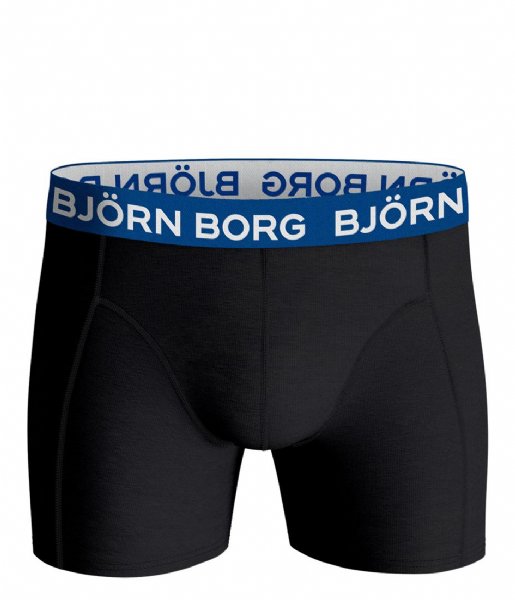Björn Borg Cotton Stretch Boxer 7-pack - Black with Color Waistbands
