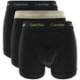 Calvin Klein 3 Pack Cotton Stretch - Normal Rise Trunks ( B- Ocean Storm/ Lime/ Signature Blue )