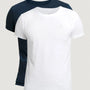 GANT - 2 Pack Cotton Crew Neck T-Shirts - Navy/White