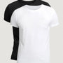 GANT - 2 Pack Cotton Crew Neck T-Shirts - Black/White