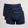 GANT Stretch Cotton Trunks, Pack of 3, Navy