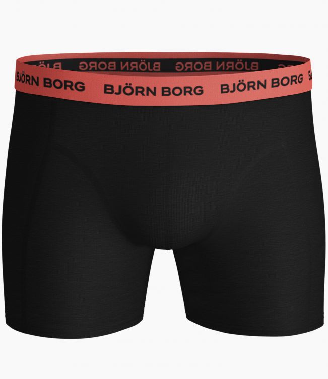 Björn Borg Men's Boxers - Solid Multi Sammy 3-PACK Black Beauty (All Black)