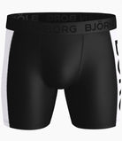 Björn Borg Men's Performance Boxers Panel Shorts 2 Pack - Black Beauty