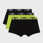 Emporio Armani 3 Pack Trunks - Bold Monogram logo waistband