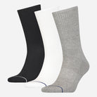 Calvin Klein 3 PACK LOGO CREW SOCKS - Black/White/Grey