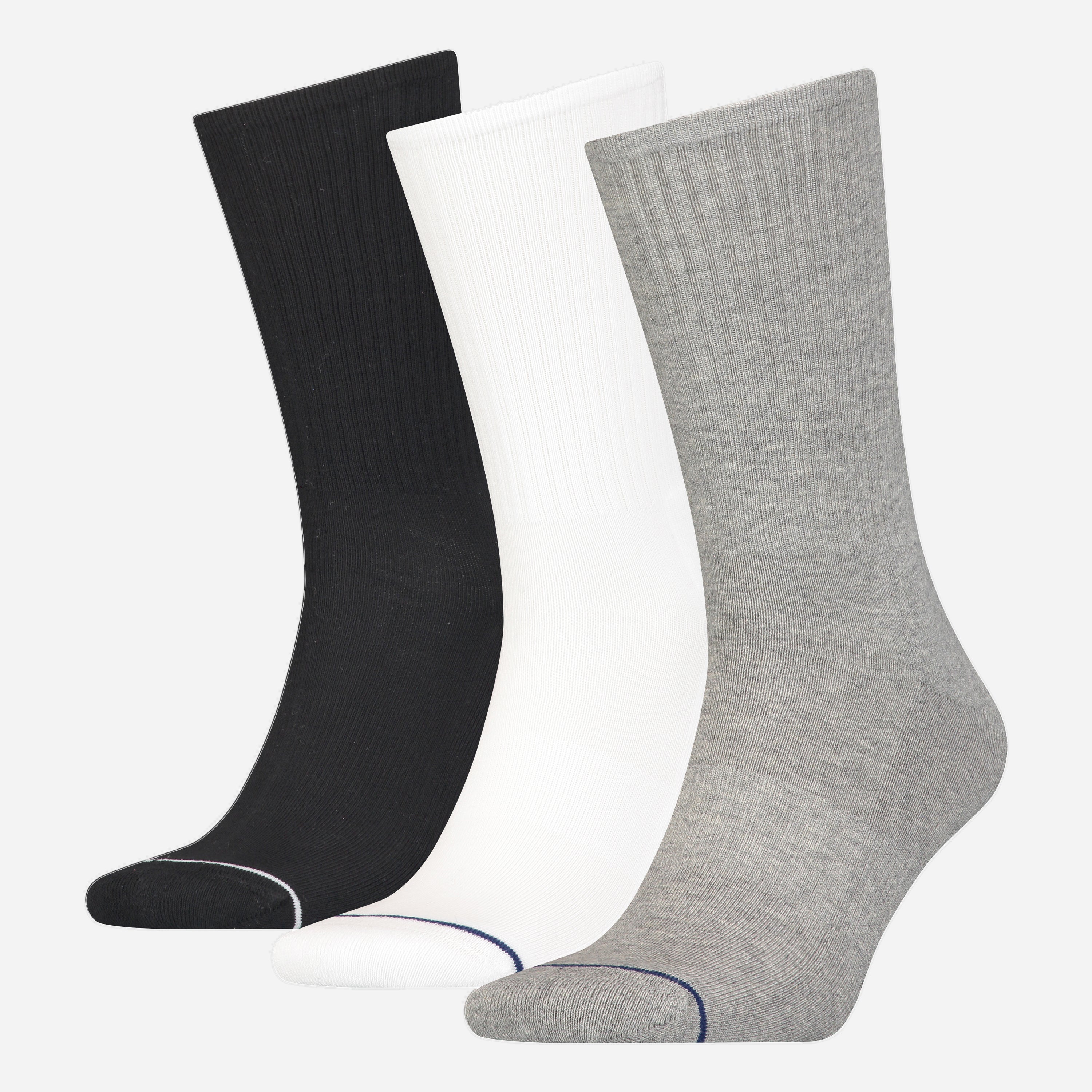Calvin Klein 3 PACK LOGO CREW SOCKS - Black/White/Grey