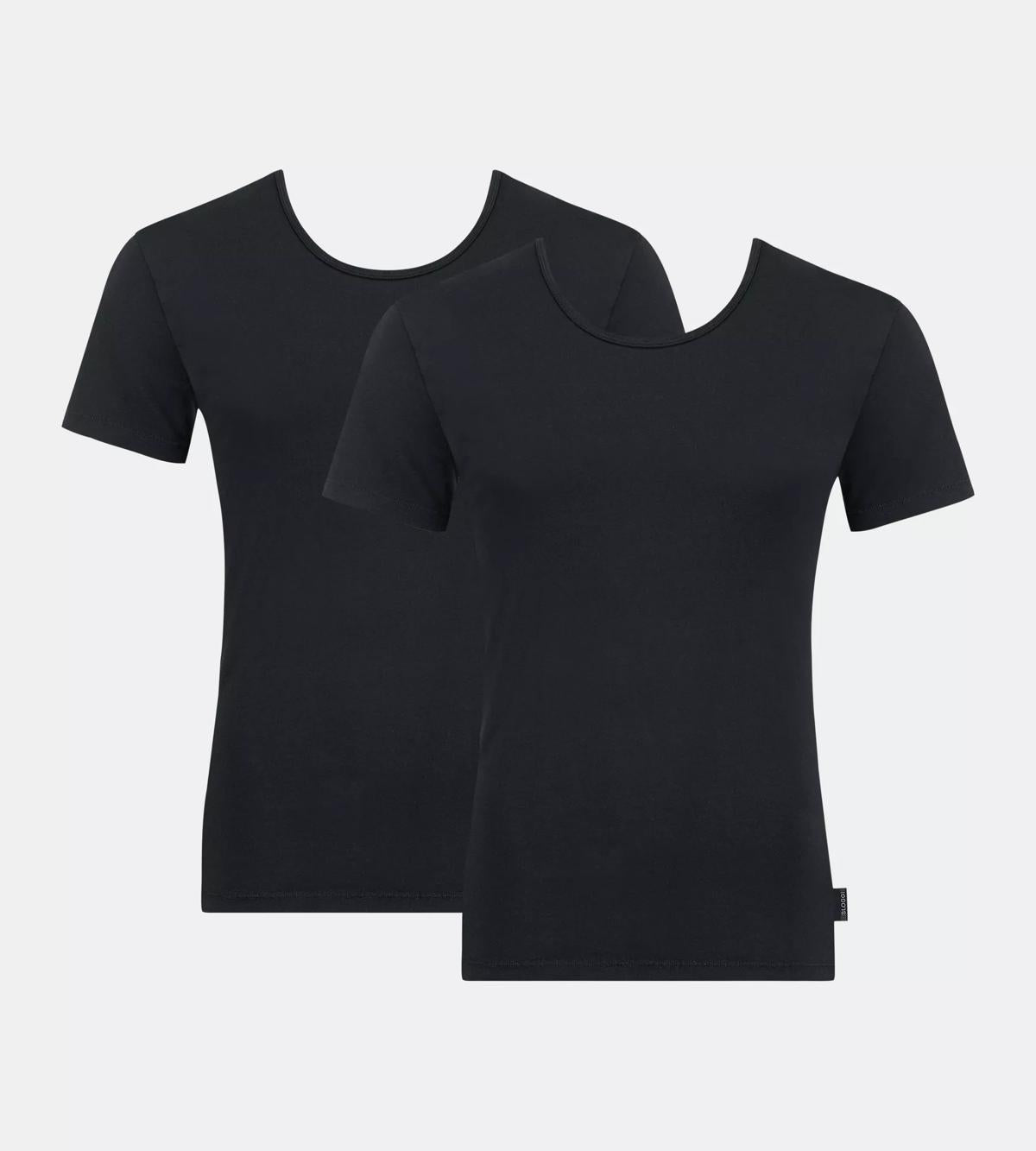 Sloggi Round Neck 2 PACK T-Shirts-Black