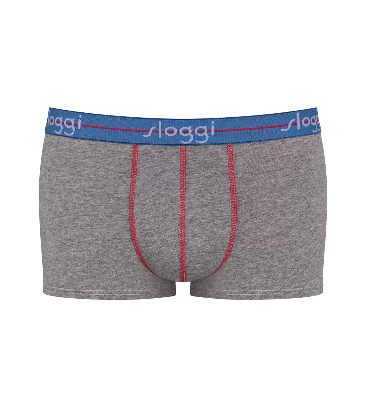 Sloggi Men 3 Pack Start Hipster / Low Rise Trunks - Blue / Grey / Red