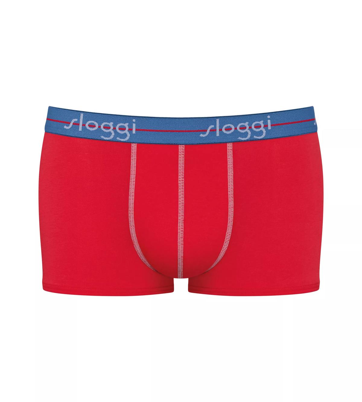 Sloggi Men 3 Pack Start Hipster / Low Rise Trunks - Blue / Grey / Red