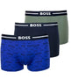 Boss 3 Pack of Stretch-Cotton Trunks - All Over Print