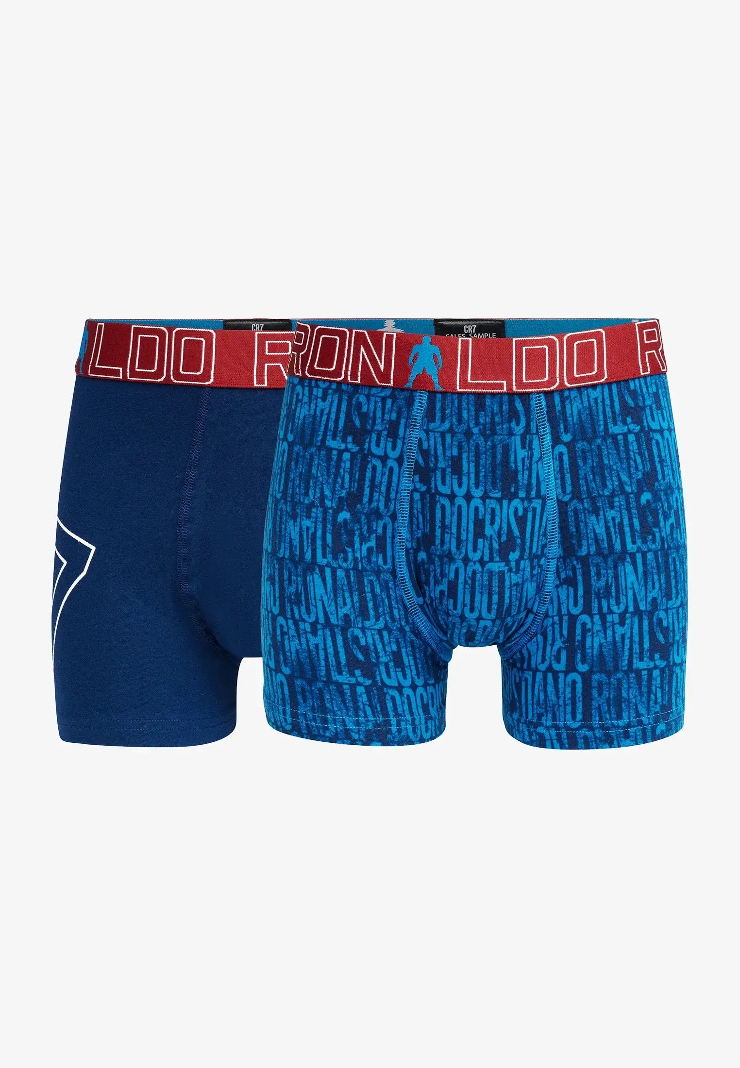CR7 2-Pack Boy's Cotton Boxer Shorts Trunks - Dark Blue - 577