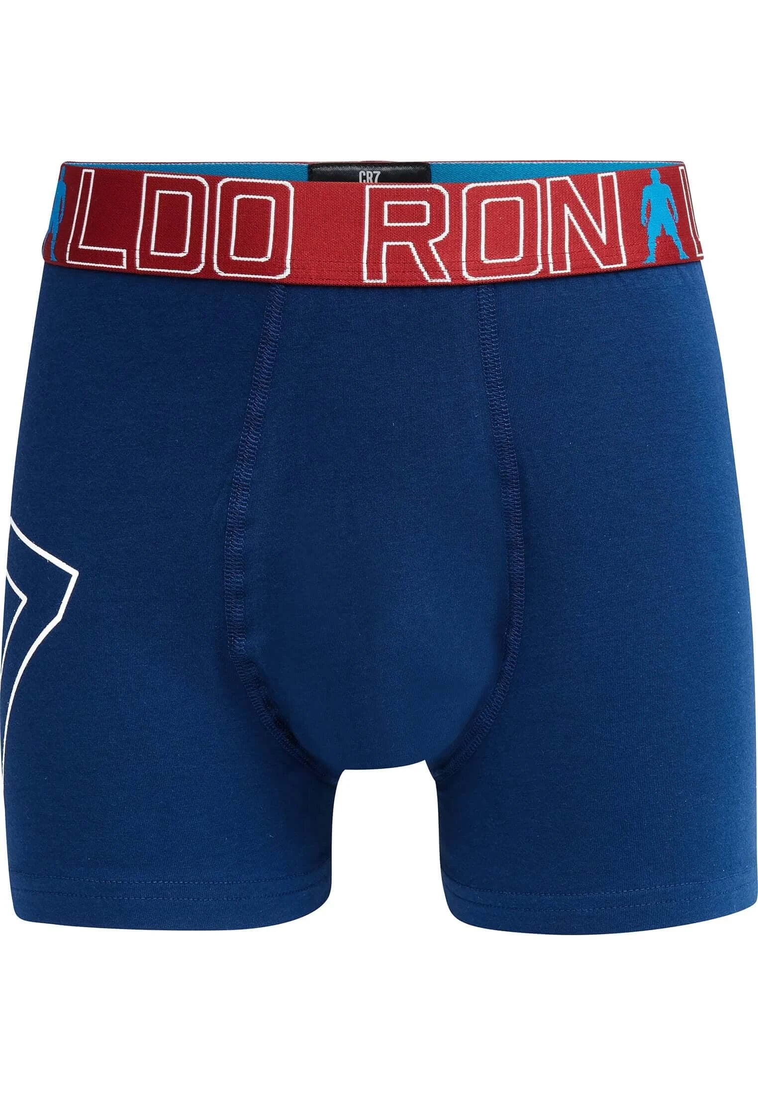 CR7 2-Pack Boy's Cotton Boxer Shorts Trunks - Dark Blue - 577
